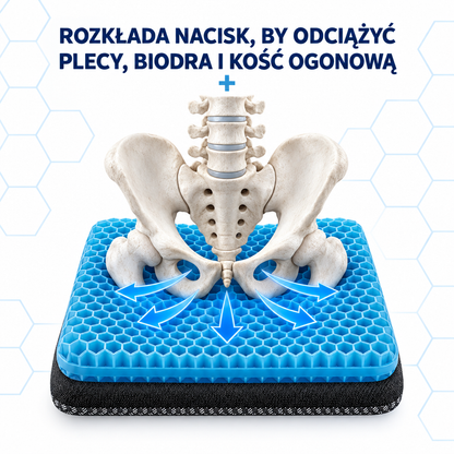Cumulo rozkłada nacisk, by odciążyć plecy, biodra i kość ogonową